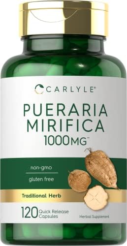 Carlyle Pueraria Mirifica Capsules | 1000mg | 120 Count | Root Extract | Non-GMO & Gluten Free Supplement Carlyle