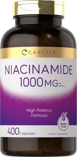 Carlyle Niacinamide 1000 mg | 400 Capsules | High Potency Formula | Non-GMO, Gluten Free Supplement Carlyle