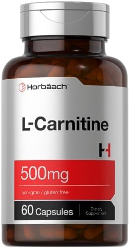 Horbäach L Carnitine Supplement 500mg | 60 Capsules | as L-Carnitine L-Tartrate | Non-GMO and Gluten Free Horbäach