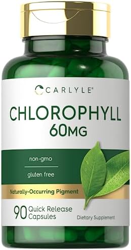 Carlyle Chlorophyll Pills | 90 Capsules | Naturally Occurring Pigment | Chlorophyll Concentrate Supplement | Non-GMO, Gluten Free Complex Carlyle