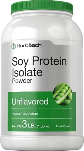 Horbäach Soy Protein Isolate Powder | 3lb | Unflavored | Vegan, Non-GMO, Gluten Free Horbäach