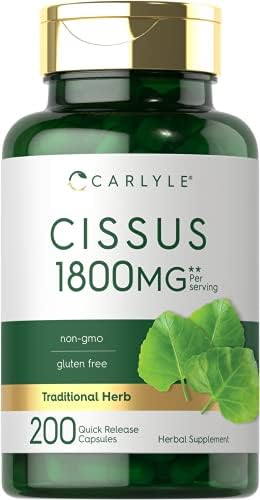 Carlyle Cissus Quadrangularis 1800mg | 200 Capsules | Traditional Herb Extract Supplement | Non-GMO and Gluten Free Formula Carlyle