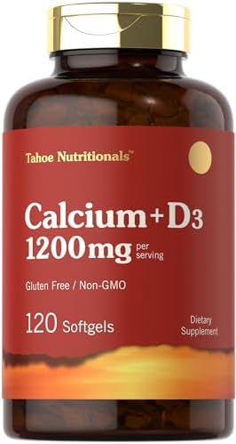 Carlyle Calcium 1200 mg with Vitamin D3 | 120 Softgels | Non-GMO and Gluten Free Supplement | Tahoe Nutritionals Carlyle