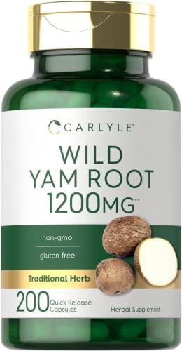 Carlyle Wild Yam Root Capsules | 200 Count | Non-GMO, Gluten Free | Traditional Herb Extract Carlyle