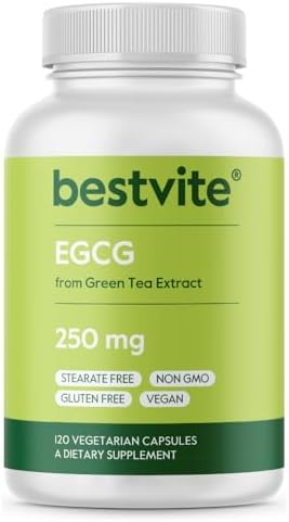 BESTVITE EGCG 250mg (120 Vegetarian Capsules) Bestvite