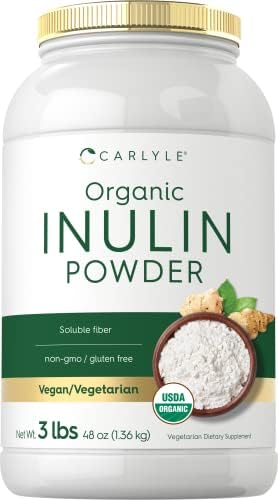 Carlyle Organic Inulin Powder 48oz | Prebiotic Fiber from Jerusalem Artichoke | Vegan, Vegetarian, Non-GMO & Gluten Free Supplement Carlyle