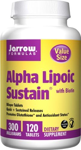 Jarrow Formulas Alpha Lipoic Sustain 300, Value Size, 300 Mg, 120 Sustain Tablets ( 3-Pack) Jarrow Formulas