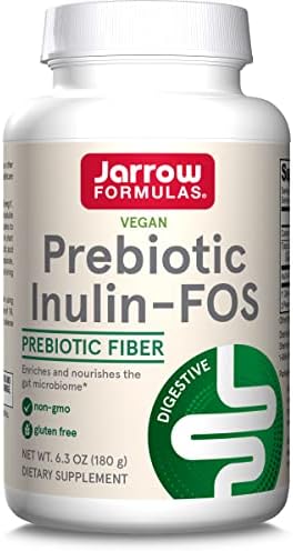 Jarrow Formulas® Prebiotic Inulin FOS Prebiotic Fiber Supplement, 6.3 Oz, Prebiotics for Gut Health and Digestive Support, Approx. 47 Servings Jarrow Formulas