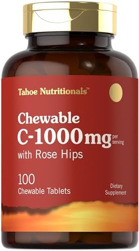 Carlyle Vitamin C Chewables | 1000mg | 100 Tablets Natural Orange Flavor | Vegetarian, Non-GMO & Gluten Free Supplement | Tahoe Nutritionals Carlyle