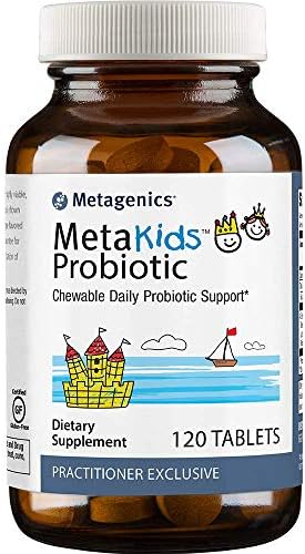 Metagenics MetaKids Probiotic - 10 Billion CFU - Children's Probiotic Blend - Digestive Health & Immune Health* - for Ages 3 & Up - 60 Tablets Metagenics