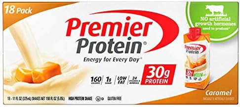 Premier Protein Hormone Free Shakes 11 fl. oz., 18-pack Caramel Premier Protein