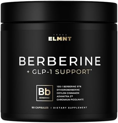 141,500mg Berberine GLP-1 Weight Loss Supplement + Dihydroberberine, Ceylon Cinnamon, Chromium Picolinate 1000mcg, Bitter Melon - 100x Strength Berberine 1500mg Appetite Suppressant Pills for Women Terra Elmnt