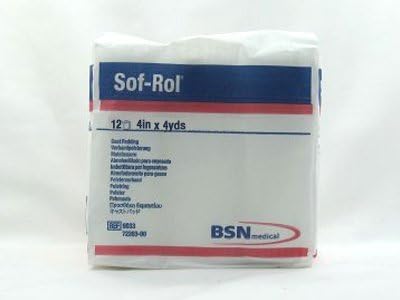 BSN 9034 4 in. x 4 yard Sof-Rol Cast Padding Synthetic Rayon, 12 Rolls per Bag Bsn