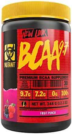 Mutant BCAA 9.7 Supplement BCAA Powder with Micronized Amino Energy Support Stack, 348g - Blue Raspberry Mutant