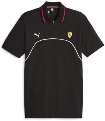 PUMA Men's Standard Ferrari Race Polo, Black AH23, Medium Puma