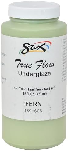 Sax True Flow Underglaze, Ферн, 0,5 литра, готов к использованию, устойчив к заморозке и оттаиванию Sax