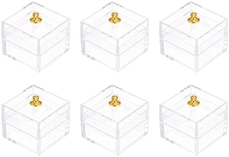 ARTIBETTER 10pcs Mini Candy Dessert Clear Box Dollhouse Candy Display Box 1:12 Scale Dollhouse Food Treat Display Holder Miniature Art Craft - 1in Artibetter