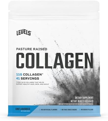 Levels Collagen Peptides, No Artificial Ingredients, 11G of Collagen, Unflavored, 1LB Levels Nutrition