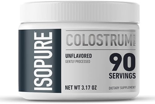 Isopure Bovine Colostrum Supplement Powder, Gently Processed, 90 Servings Isopure