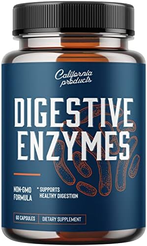 Pure Digestive Enzyme Capsules with Lipase Amylase Protease - Aids Digestive System Natural Immune System Booster - Breaks Down Carbohydrates Reduce Bloating Gas Digestive Enzymes Pills Bio Sense