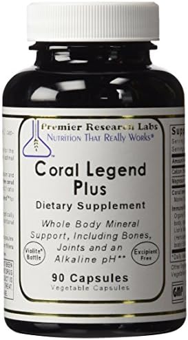 Coral Legend Plus, 90 Capsules - pH Support Formula for Whole Body Mineral Support, Including The Bones, Joints, Teeth and an Alkaline pH Premier Research Labs