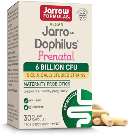 Jarrow Formulas® Jarro-Dophilus® Prenatal Probiotics For Women, 6 Billion CFU, Supports a Healthy Pregnancy, 30 Veggie Capsules, 30 Day Supply Jarrow Formulas