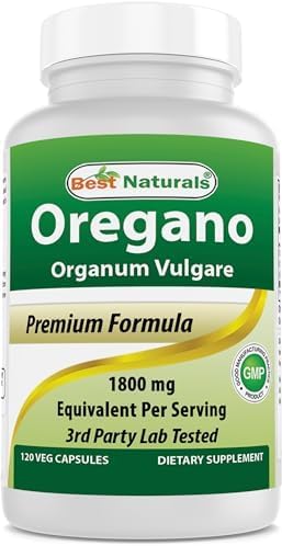 Best Naturlas Oregano Leaf Extract 1800 mg Equivalent Per Serving - 120 Veg Capsules Best Naturals