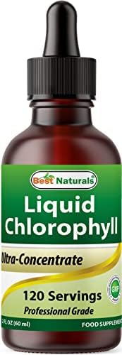 Best Naturals Liquid Chlorophyll Drops - 50 mg - 120 Servings Per Glass Bottle - 2 FL OZ Best Naturals