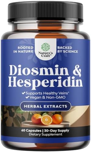 Diosmin Hesperidin 1000mg Complex - Hesperidin & Diosmin Complex 1000mg from Bitter Orange for Vein Support - ISO 17025 Lab Tested & Made in the USA - Vegan Non-GMO & Gluten Free (1 Month Supply) Natures Craft