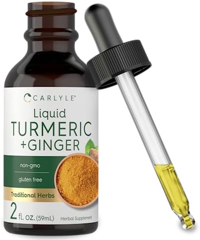 Carlyle Turmeric and Ginger Drops 2 fl oz | Supplement with Black Pepper | Vegan, Non-GMO, Gluten Free Carlyle