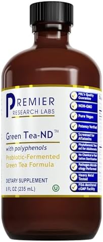 Premier Research Labs Green Tea-ND - Liquid Green Tea Extract with Fermented Supplement Formula - Probiotic Herbal Digestive Supplement with Vegan Formula* - 8 fl oz Premier Research Labs