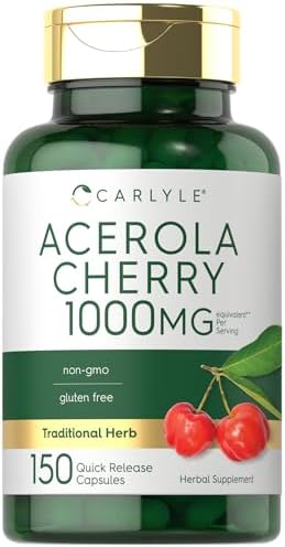 Carlyle Acerola Cherry Capsules | 1000mg | 150 Count | Non-GMO & Gluten Free Extract | Acerola Berry Carlyle