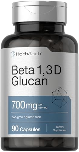 Horbäach Beta Glucan 1 3D 700 mg | 90 Capsules | Beta 1,3, 1,6 D Glucan | Non-GMO, Gluten Free Supplement Horbäach