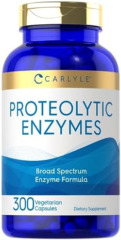 Carlyle Proteolytic Enzymes | 300 Capsules | Systemic Broad Spectrum Supplement | Vegetarian, Non-GMO & Gluten Free Formula Carlyle