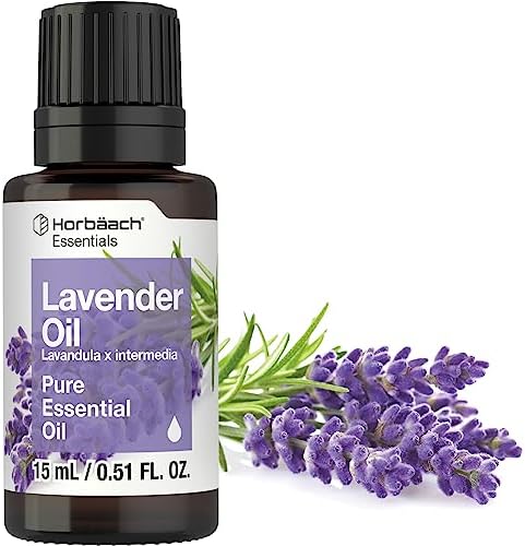 Horbäach Lavender Pure Essential Oil | .51 fl oz (15ml) | for Massage, Bath, or Home Diffusers Horbäach