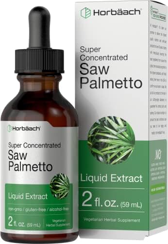 Horbäach Saw Palmetto Liquid Extract | 2 Fl Oz | Alcohol Free | Vegetarian, Non-GMO, Gluten Free Herb Supplement Horbäach