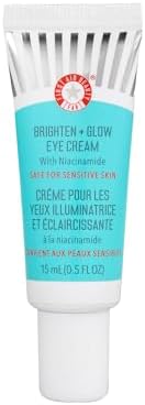 First Aid Beauty - Brighten + Glow Eye Cream with Niacinamide, Gives Skin an Instant Glow and Hydrates to Gradually Brighten & Help Reduce Appearance of Dark Circles, Safe for Sensitive Skin, 0.5 oz First Aid Beauty