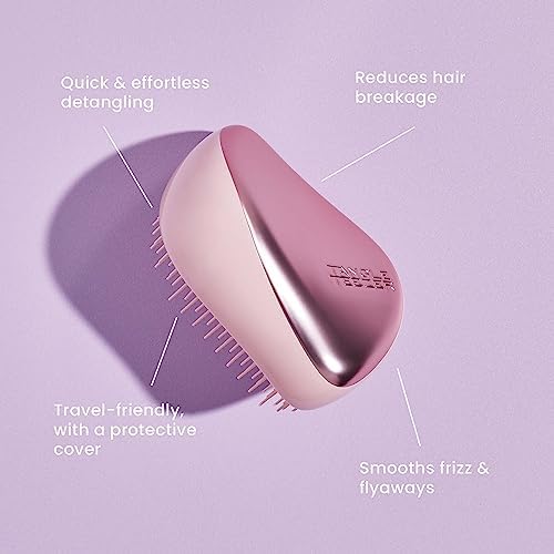 Tangle Teezer Compact styler detangling hairbrush, rose gold black, 1 Gram Tangle Teezer