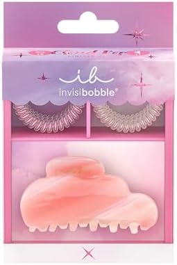 invisibobble CloudPOP Gift Value Set - Spiral Hair Ties and Claw Clip Set for Stylish Updos from Day to Night - Healthy Hair Accessories Set for all Hair Types - Gift Set for Women and Girls Invisibobble