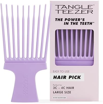 Tangle Teezer Hair Pick, Adds Lift, Volume, Preserves Curl, Reduces Frizz, for Curly Hair Types, Lilac Tangle Teezer