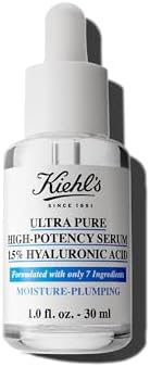 Kiehl's Ultra Pure High-Potency 1.5% Hyaluronic Acid Serum, Concentrated Face Serum for Dry Skin, Instantly Boosts Hydration, Plumps Skin, All Skin Types, Fragrance-free - 1 fl oz Kiehl's