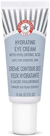 First Aid Beauty - Hydrating Eye Cream with Hyaluronic Acid, Nourishing Eye Cream that Provides 24 hours of Hydration, Helps Smooth Fine Lines, Wrinkles & Puffiness, Safe for Sensitive Skin, 0.5 oz First Aid Beauty