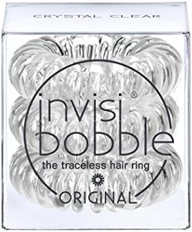 InvisiBobble The Traceless Hair Ring Original- Crystal Clear- 3pk Invisibobble