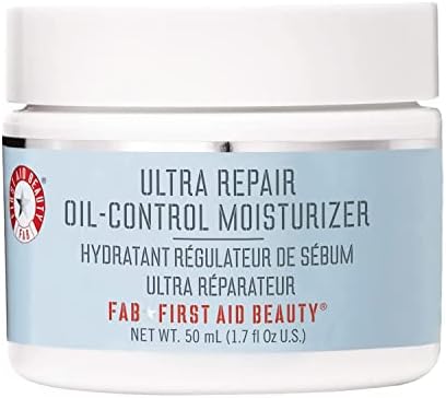 First Aid Beauty - Ultra Repair Oil-Control Moisturizer, Weightless Hydrating Mattifying Cream, Helps Minimize Pores for All Day Shine-Free Skin, Alcohol & Oil Free, Safe for Sensitive Skin, 1.7 oz First Aid Beauty