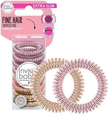 invisibobble Original Traceless Spiral Hair Ties - Pack of 8 (Extra Hold - Pink and Brown) Invisibobble