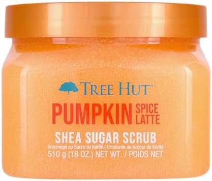 Tree Hut Pumpkin Spice Latte Shea Sugar | Exfoliating Body Scrub Removes Dead, Dry Skin for a Soft & Hydrated Feel | Limited Edition Fall | Nourishing Essential Body Care | 18 fl oz. Tree Hut