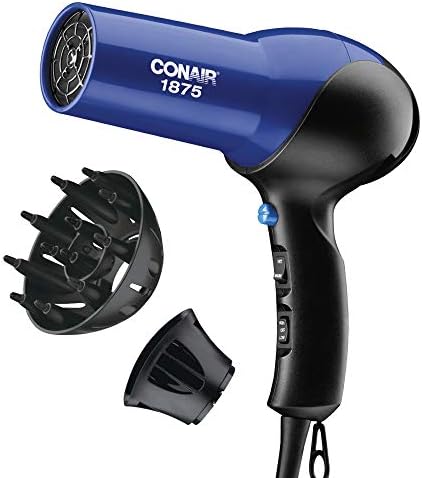 Conair 1875 Watt Turbo Hair Dryer, Blue/Black Conair