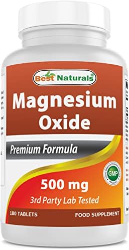 Best Naturals Magnesium oxide 500 mg 180 tablets Best Naturals