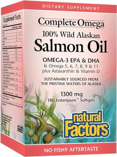 NATURAL FACTORS Wild Alask Salmon Oil, 90 CT Natural Factors