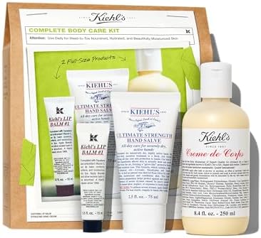 Kiehl's Body Care Gift Set - $73 Value Including Non-Greasy Body Lotion, Moisturizing Hand Lotion, and Hydrating Lip Balm for Hydrated Skin Kiehl's